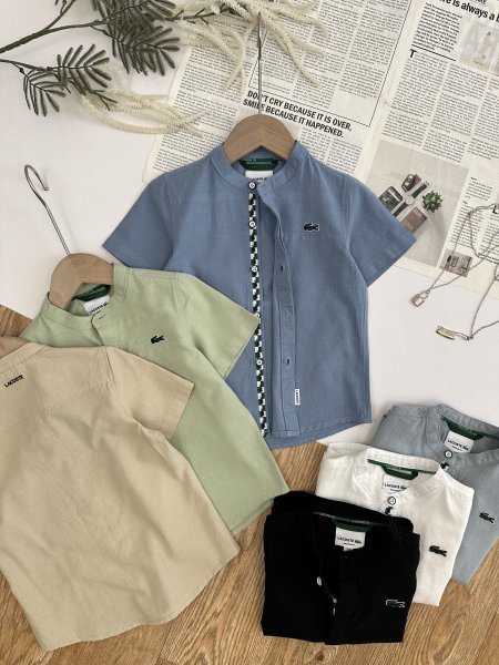 قميص ولادي قبة صيني lacoste